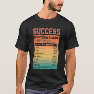 Camiseta Éxito Nutrición Hechos Motivacionales E Inspirador