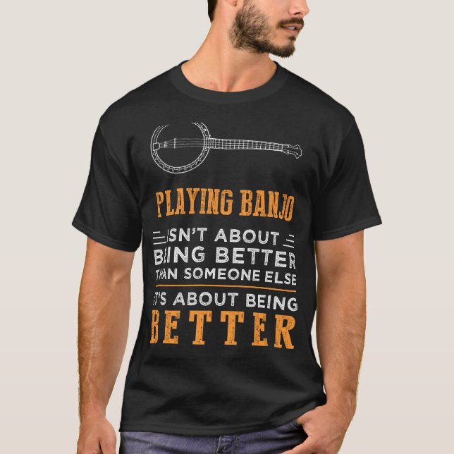 Camiseta Éxito y risa estremecedores con este Banjo Mas (Anverso)