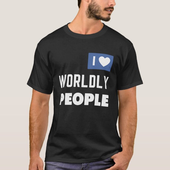 Camiseta ExJW Ex Jehovah's Witness I Love Worldly People (Anverso)