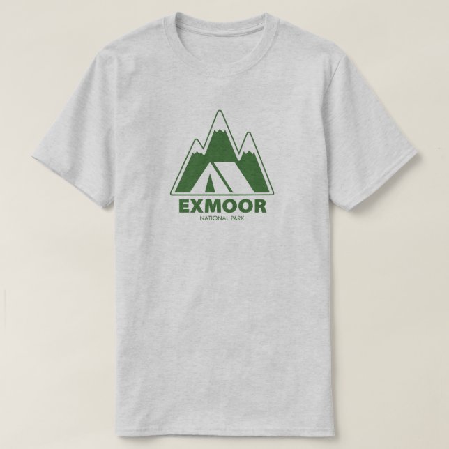 Camiseta Exmoor Parque Nacional Montañas Camping (Diseño del anverso)