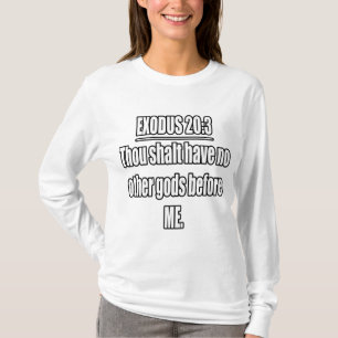 Camiseta Éxodo 20:3 Versículo de la Biblia KJV