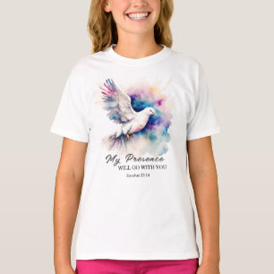 Camiseta Éxodo 33:14 Mi presencia irá con la Biblia
