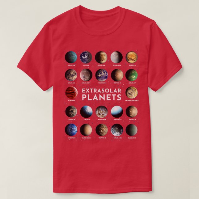 Camiseta Exoplanet Extrasolar Planet Astronomy Space Astrop (Diseño del anverso)