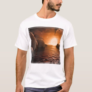 Camiseta Exoplanet Trappist-1f Desde Su Lado De La Noche De