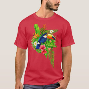 Camiseta Exotic Birds Summer Retro Tropical Bird Toucan