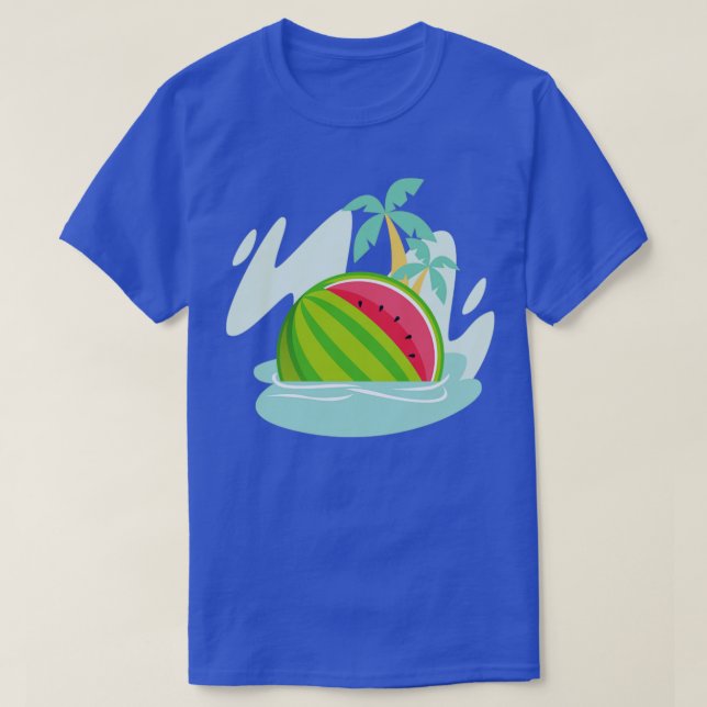 Camiseta Exotic Palm Trees Summer Melon Ocean Fruit Waterme (Diseño del anverso)