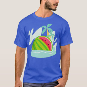 Camiseta Exotic Palm Trees Summer Melon Ocean Fruit Waterme