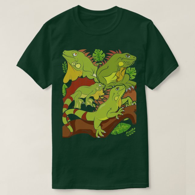 Camiseta Exotic Pet Reptile Tropical Leaves Lizard Owner Ig (Diseño del anverso)