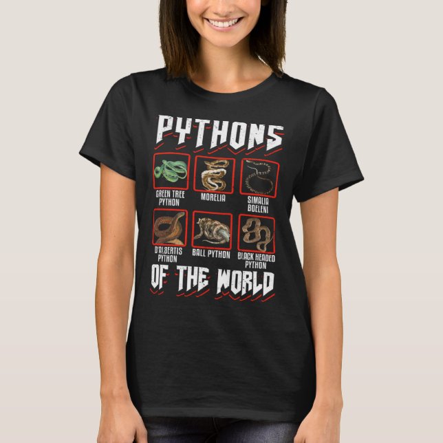 Camiseta Exotic Pet Snake Reptile Ball Python Pythons Of Th (Anverso)