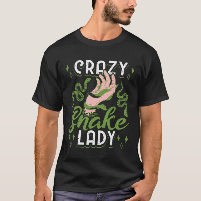 Camiseta Exotic Pet Snake Reptile Crazy Snake Lady (Anverso)