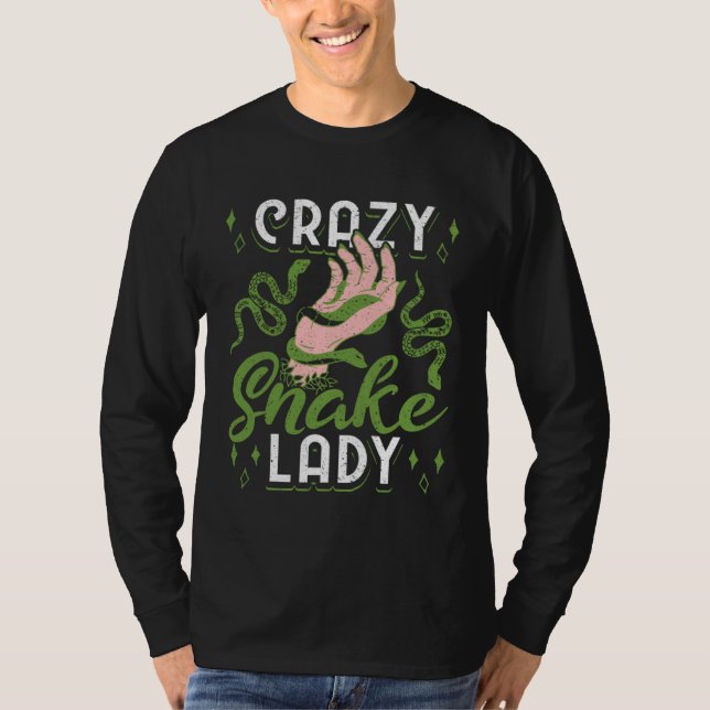 Camiseta Exotic Pet Snake Reptile Crazy Snake Lady (Anverso)