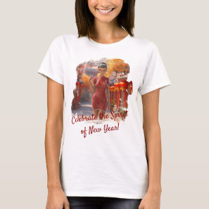 Camiseta Exótico Chica de armas para celebrar Año Nuevo chi