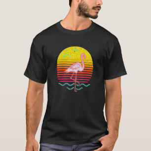 Camiseta Exótico Flamingo Rosado Verano Vibes Palmeras Trop