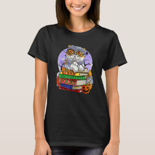 Camiseta Exótico Gato Shorthair Mummy Halloween Calabaza de