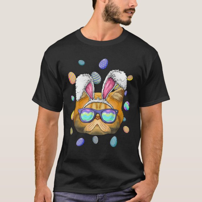 Camiseta Exótico Shorthair Easter Bunny Ears Cat Easter Egg (Anverso)