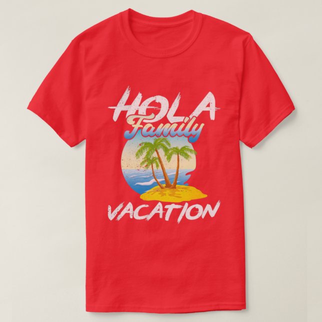 Camiseta Exóticos Palmeras Summer Mexican Hola Family Vacat (Diseño del anverso)