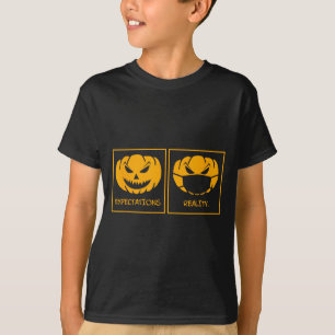 Camiseta Expectativas realidad jack o linterna cara de cala