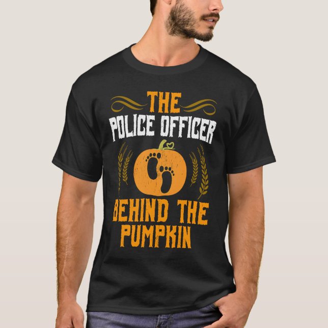 Camiseta Expecting Police Officer New Dad Halloween (Anverso)