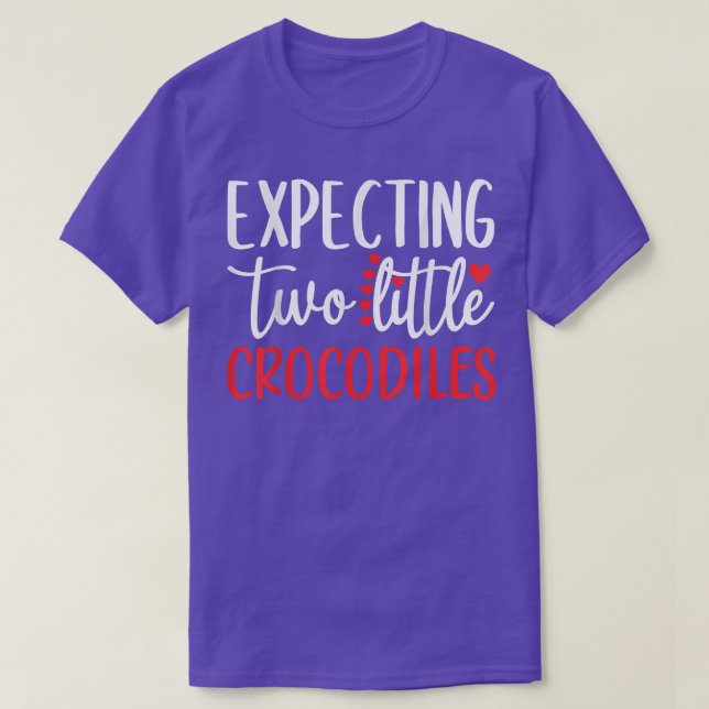 Camiseta Expecting Two Little Crocodiles Funny Pregnancy Tw (Diseño del anverso)