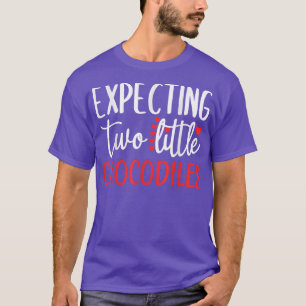 Camiseta Expecting Two Little Crocodiles Funny Pregnancy Tw