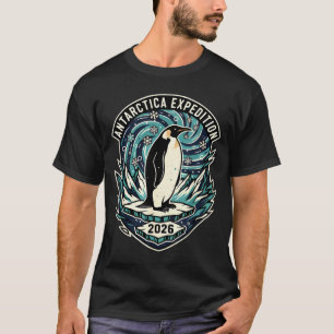 Camiseta Expedición a la Antártida 2026 Recuerdo Retro Ping