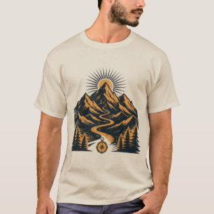 Camiseta Expedición de Aventura de Montaña Vintage al Aire