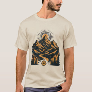 Camiseta Expedición de Aventura de Montaña Vintage al Aire 