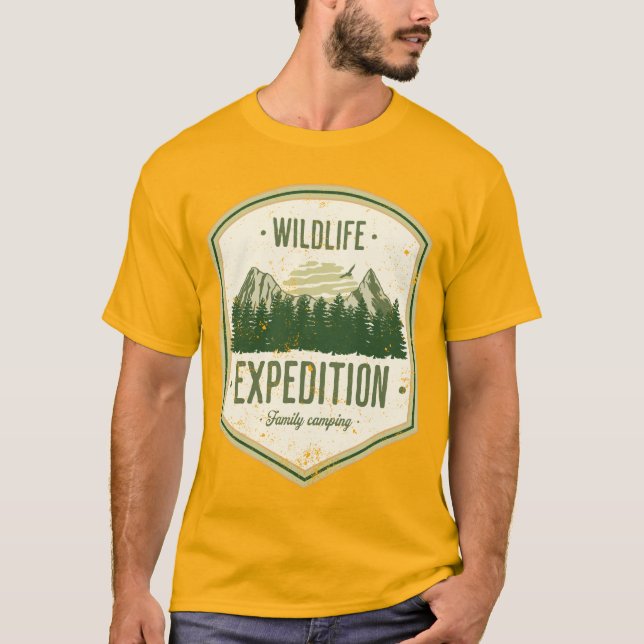Camiseta Expedición de vida salvaje vacaciones al aire libr (Anverso)