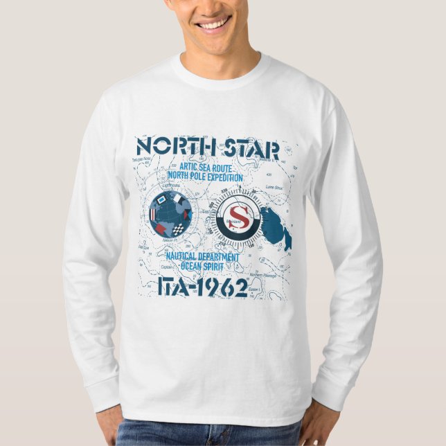Camiseta Expedición Náutica Estrella del Norte - Ruta del M (Anverso)
