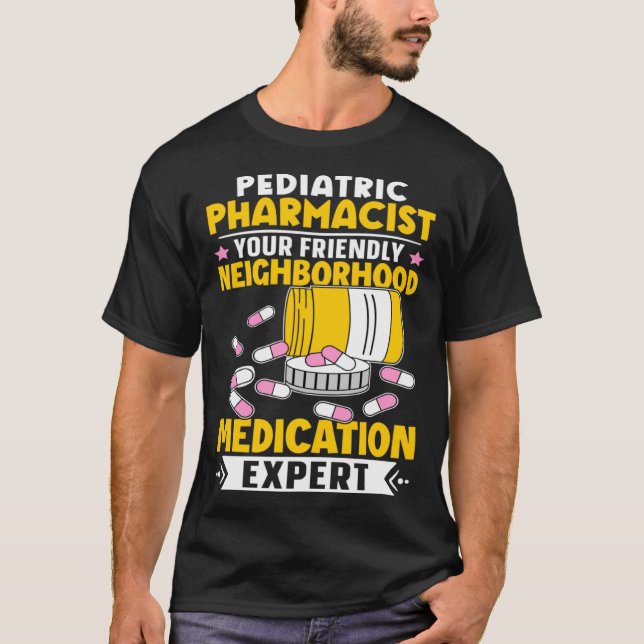 Camiseta Exper pediátrico de medicamentos en el vecindario (Anverso)