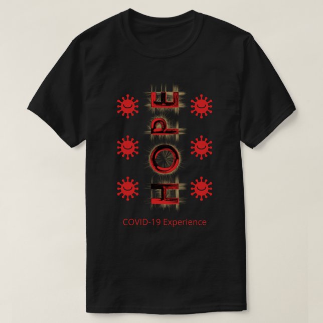 Camiseta Experiencia COVID-19 - Esperanza, virus sonriendo, (Diseño del anverso)