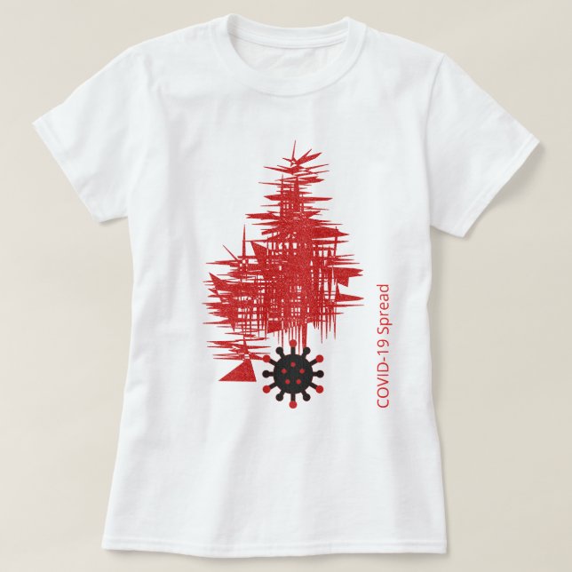 Camiseta Experiencia COVID-19, Personalizado de propagación (Diseño del anverso)