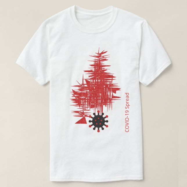 Camiseta Experiencia COVID-19, Personalizado rojo negro exp (Diseño del anverso)