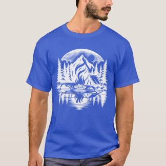 Camiseta Experiencia de Camping junto a la fogata en el lag
