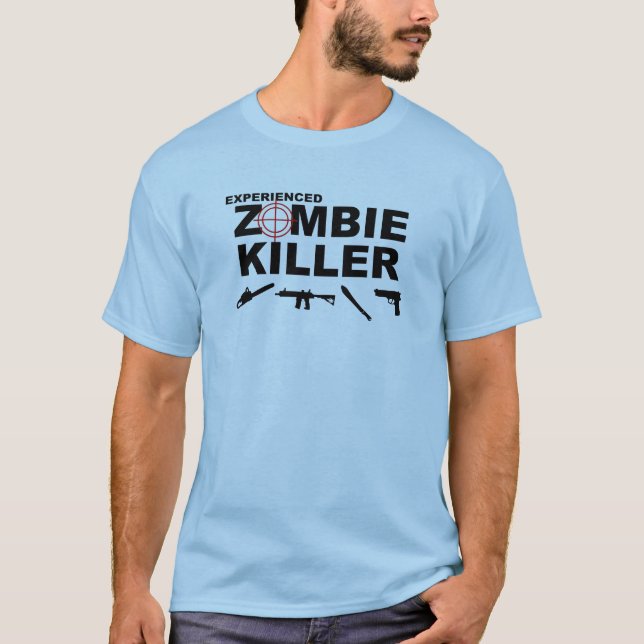 Camiseta experimentada del asesino del zombi (Anverso)