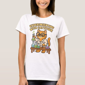 Camiseta Experimentando con Cattitude - Lab Cat T-Shirt