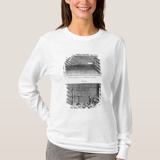 Camiseta Experimento en ranas de Louis Galvani (Anverso)