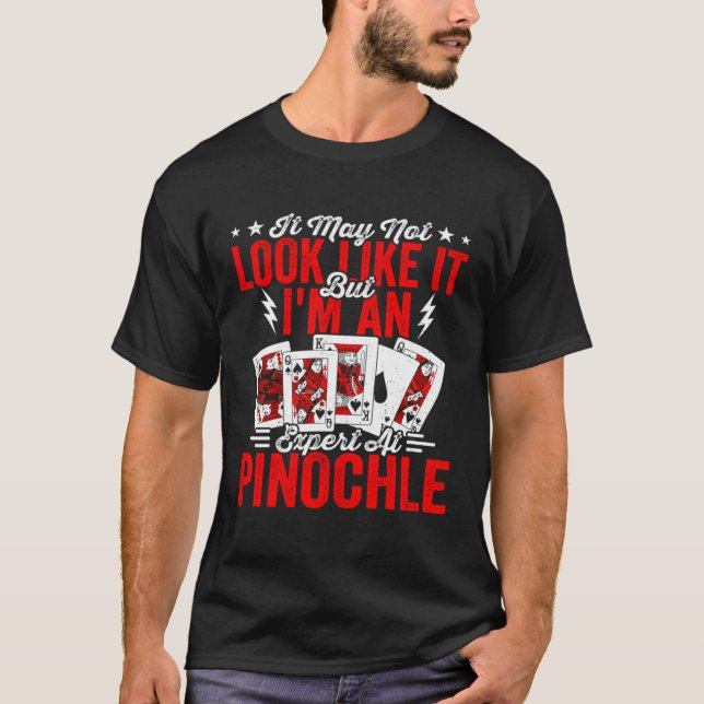 Camiseta Expert Pinochle Players Casino Card Game Pinochle  (Anverso)