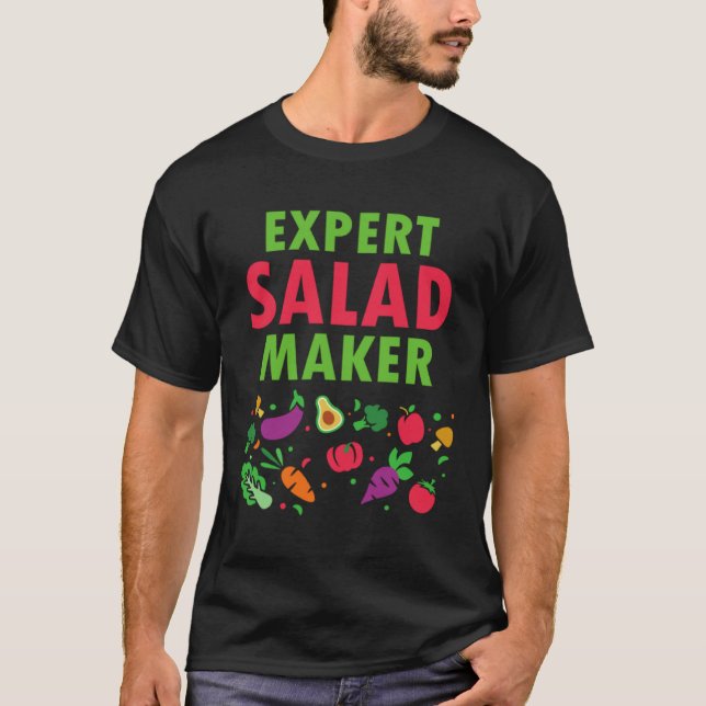 Camiseta Expert Salad Maker Healthy Chef Vegetable (Anverso)