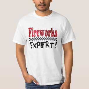 Camiseta experta en fuegos artificiales