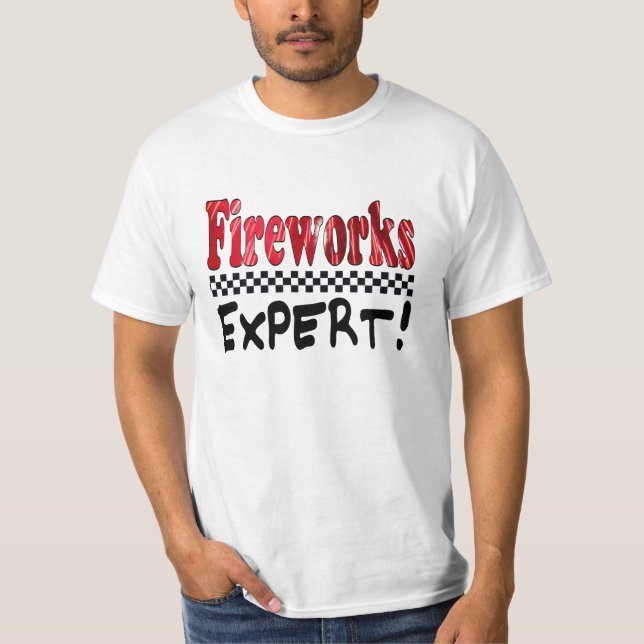 Camiseta experta en fuegos artificiales (Anverso)