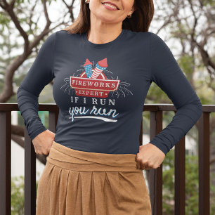 Camiseta Experta en Fuegos Artificiales Mamá 4 de Julio Día