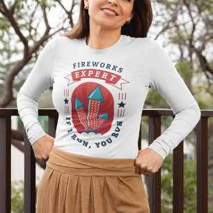 Camiseta Experta en fuegos artificiales Mamá Julio 4 Indepe
