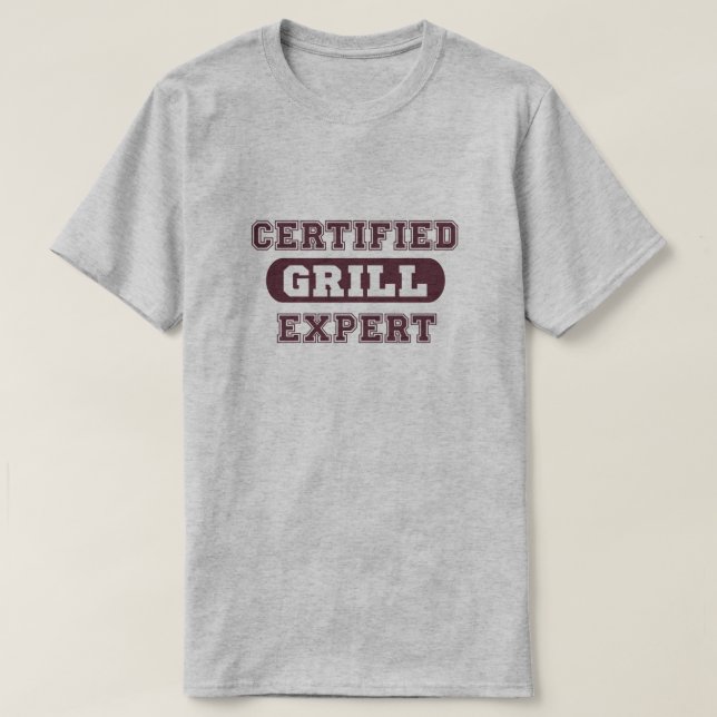Camiseta Experto certificado de la parrilla (Diseño del anverso)