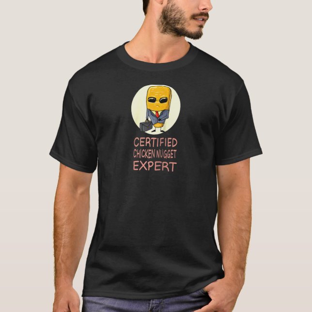 Camiseta Experto Certificado en Nuggets de Pollo Comida Ado (Anverso)