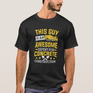 Camiseta Experto De Trabajador De Cemento Mens Para Constru