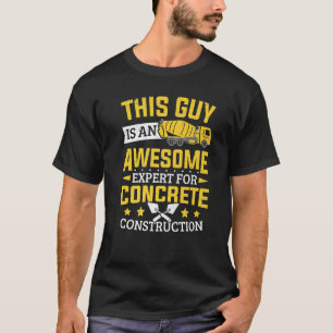 Camiseta Experto De Trabajador De Cemento Mens Para Constru