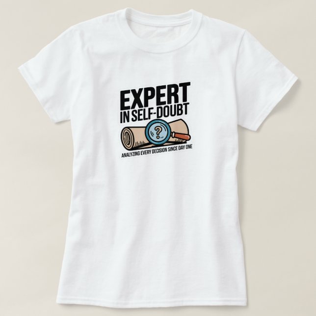 Camiseta Experto en auto-duda (Diseño del anverso)