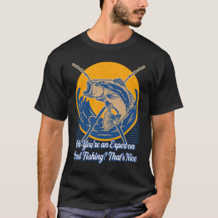 Camiseta Experto en carrete de pesca afición a la caza caza