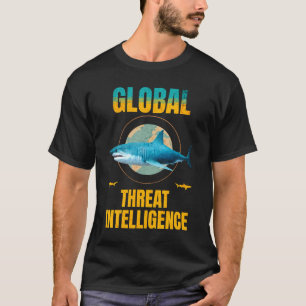 Camiseta Experto en Ciberseguridad Tiburón Divertido